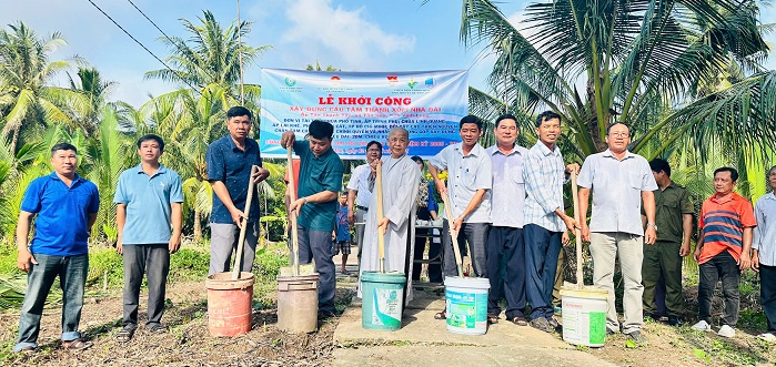 Tân Hòa: Khởi công xây dựng cầu giao thông nông thôn tại ấp Tân Thành Tây