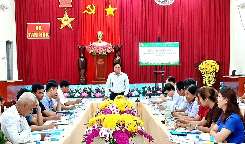 Tân Hòa: Ban đại diện Hội đồng quản trị Ngân hàng Chính sách xã hội xã Tân Hòa tổ chức phiên họp thường kỳ Quý II năm 2026
