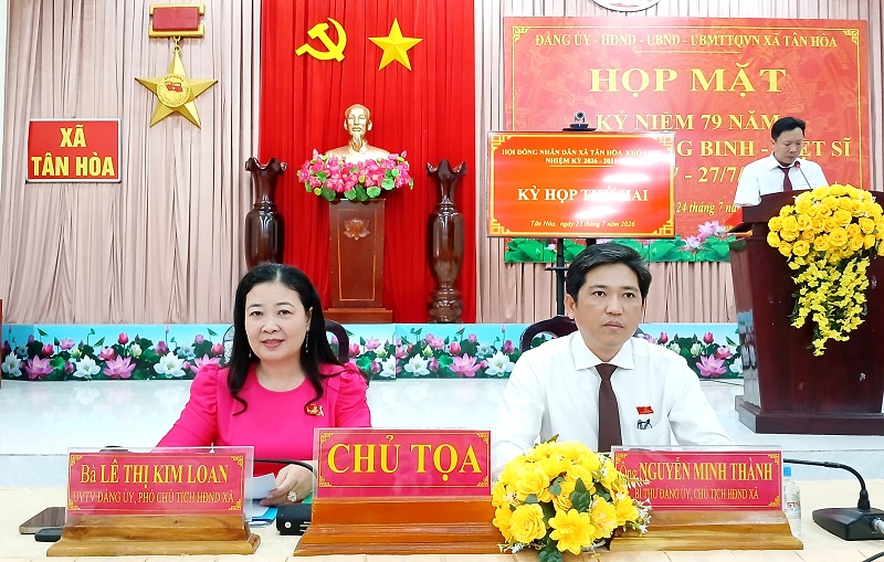 Tân Hòa: Hội đồng nhân dân xã tổ chức kỳ họp thứ hai khóa XIII, nhiệm kỳ 2026 - 2031