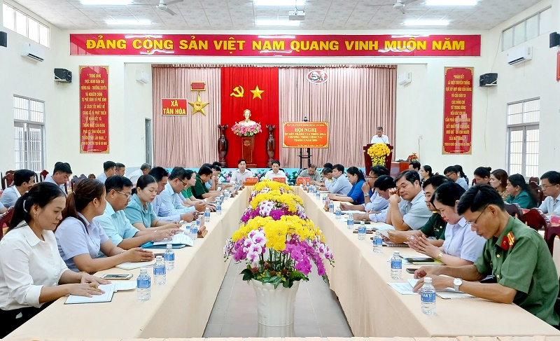 Đảng ủy xã Tân Hòa sơ kết tình hình thực hiện các mặt công tác tháng 7 và đề ra phương hướng, nhiệm vụ tháng 8/2026