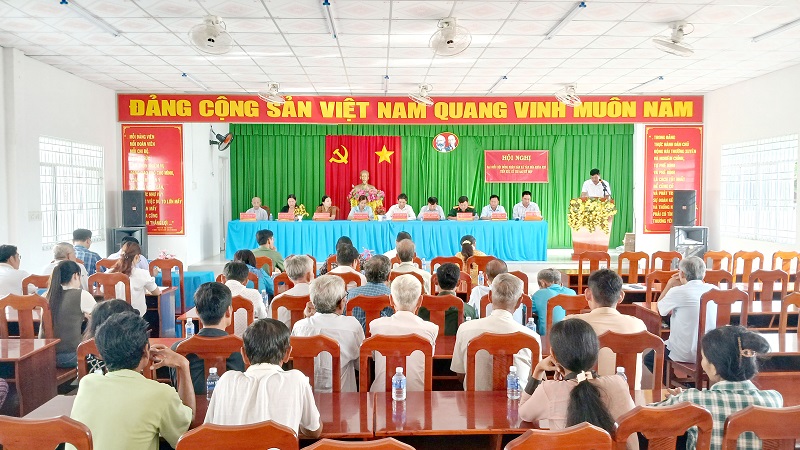 Đại biểu HĐND xã Tân Hòa khóa XIII tiếp xúc hơn 80 cử tri Ấp 1, Ấp 2, ấp Định Hòa và ấp Long Thới