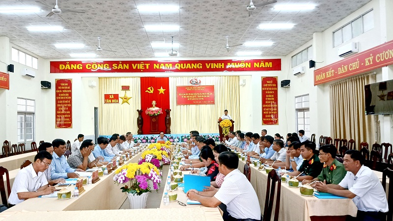 Đảng ủy xã Tân Hòa tiếp và làm việc với Đoàn Công tác của Tỉnh ủy kiểm tra việc thực hiện Nghị quyết 7 tháng năm 2026