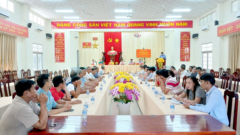 Tổ đại biểu số 6 HĐND xã Tân Hòa khóa XIII tiếp xúc cử tri Ấp 5, Ấp 6, Ấp 7 và ấp Nhơn Hòa